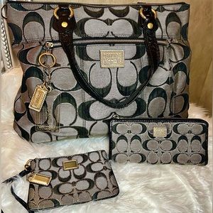 EUC Coach Poppy XLG 17890 3-piece set